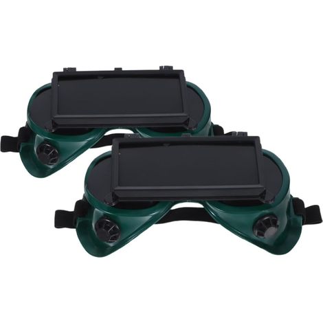 Lunettes de Soudage à Assombrissement Automatique 2pcs en Plastique Branches Réglables et Lentilles Anti-buée pour Protection des Yeux en Rénovation Industrielle (1/5)