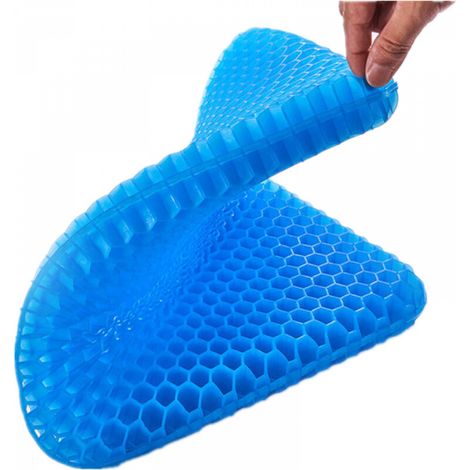 Coussin de chaise, gel respirant, coussin anti - escarres, soulagement orthopédique de la pression avec housse antidérapante, pour voiture / bureau / maison / fauteuil roulant, 24 17 3cm (1/3)