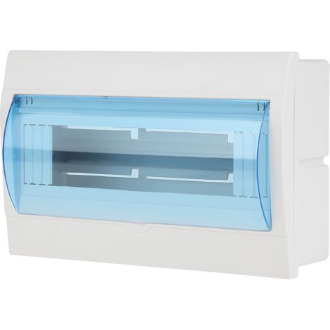 Boîtier de protection de distribution en plastique (1 pièce) pour disjoncteur 9-12 voies, installation murale intérieure. (1/5)