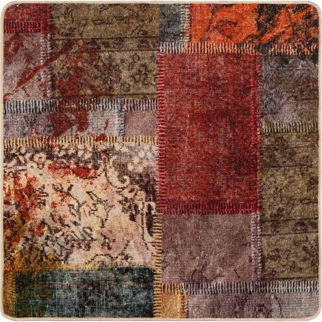 vidaXL Rug Runner MARSA Multicolour 100 x 100 cm Polyester and PVC
