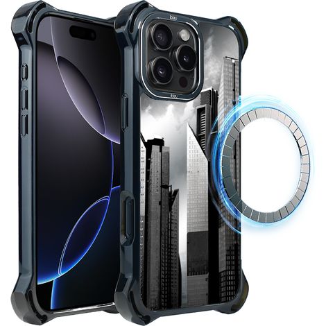 iPhone 16 Pro ibizu DropGuard Ultra Hülle mit MagSafe, Noir City, Manhattan (1/5)