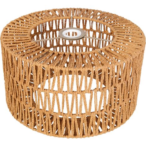 Emitto Lamp Shade Boho Woven Light Shade Durable Easy Fit Living Room Yellow (1/5)