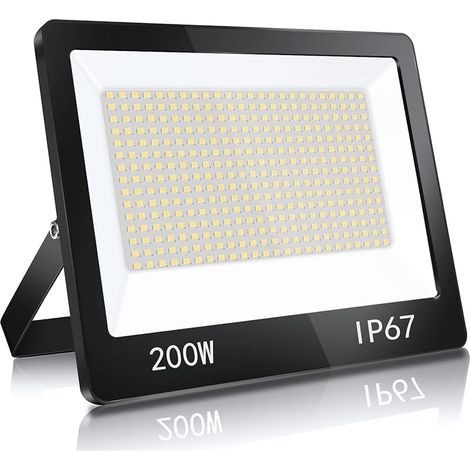 Projecteur LED Exterieur 200W, IP67 Imperméable Spot LED Extérieur Avec Transformateur, 20000LM 6500K Blanc Froid Eclairage de Sécurité, Luminaire Pour Jardin Garage Usine (1/5)