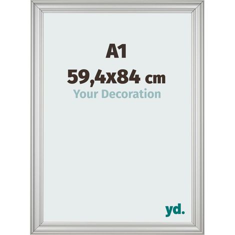 yd. - Cadre photo A1 59.4x84 - Argent Mat - MDF - Lazio