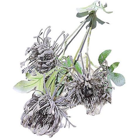 Fleur artificielle douce, centre de table léger, branche unique, fleur artificielle à 3 branches (1/5)