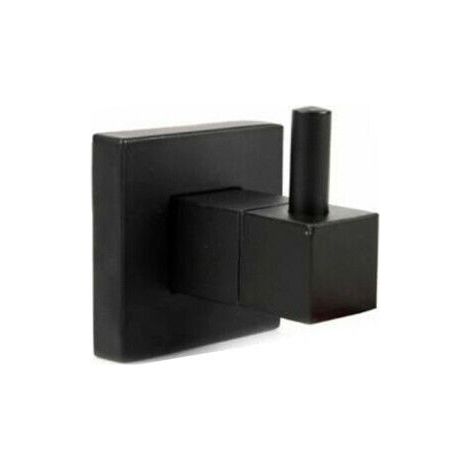 GANCIO APPENDIABITI BAGNO MURO ASCIUGAMANIO CASA NERO DA PARETE MURO 02094 (1/2)