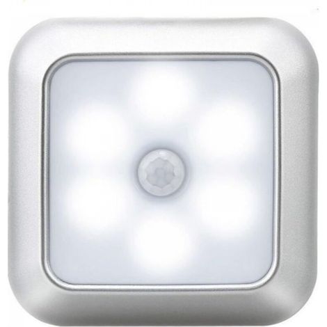 Lampe Détecteur de Mouvement, Lampe de Placard, Veilleuse 6 LED, lumière de nuit pour, Escalier, Cuisine, Penderie (lumière blanche, 3pcs) (1/4)