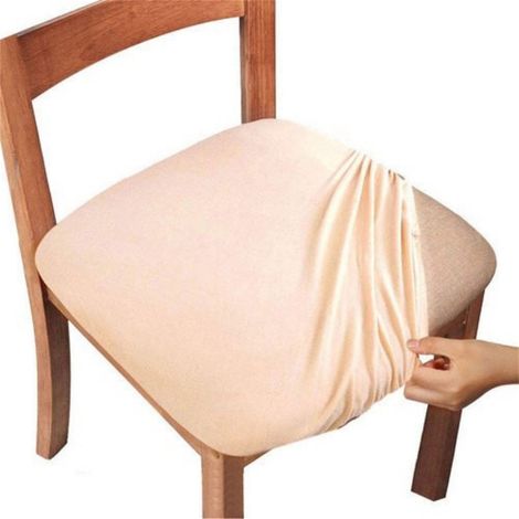Housse De Chaise - Tissu Satin Élastique 92% Polyester 8% Spandex - Pour Chaises À Manger Bureau Banquet - Hauteur 35 À 48 Cm - 1 Pièce (1/5)