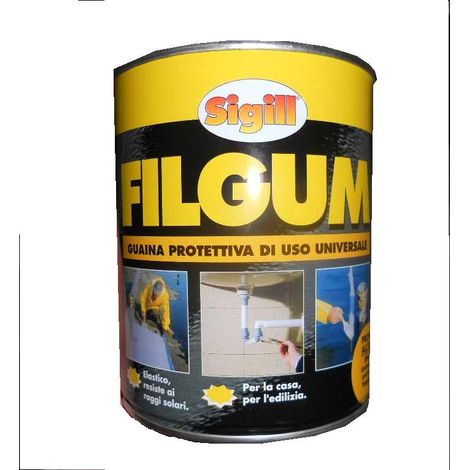 GUAINA A SPATOLA/PENNELLO FILGUM 4 KG IMPERMEABILIZZANTE TERRAZZI SIGILL (1/3)