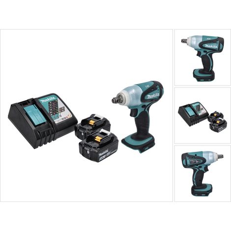 Llave de impacto inalámbrica Makita DTW 251 RF 18 V 230 Nm 1/2" + 2x batería recargable 3,0 Ah + cargador