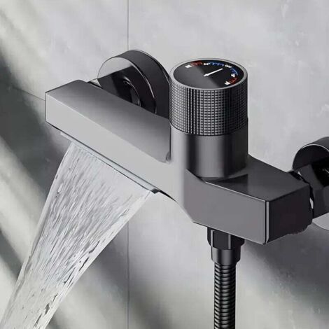 Bardusch-Robinet de salle de bain moderne, monobloc - Robinet mural pour baignoire/douche avec commandes eau chaude/eau froide, vanne dissimulée, pour lavabo de salle de bain ou de cuisine - Style cas (1/4)