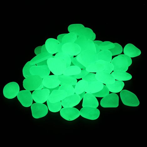 Pierres Lumineuses Outdoor - 200 Pcs Luminous Stones Turquoise - Galets Fluorescents pour Jardins, Allées et Décorations Extérieures (1/5)