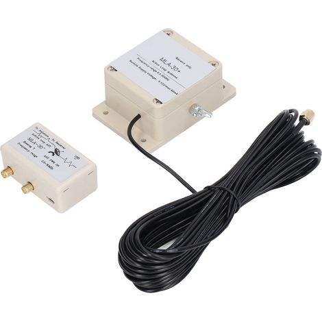 Antenne cadre active pour la réception radio ondes courtes et moyennes, avec amplificateur intégré à faible bruit, 5-12 V CC. (1/5)