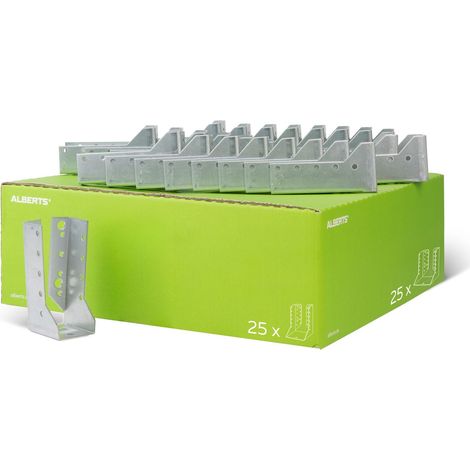 Support U type B en acier galvanisé Sendzimir 40 x 110 mm – Set de 25 pièces – Pour applications en construction et sécurité – Alberts (1/2)