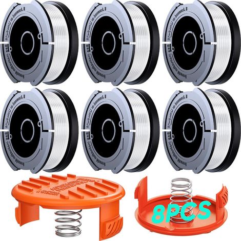 Kit B6+2+2 BLACK+DECKER AF-100-3ZP Bobine de rechange Tête de coupe-bordures en nylon Fil de coupe (1/5)