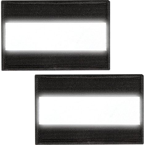 CCYKXA Set of 2 reflective safety patches with hook and loop fasteners for night sports, workwear, rain jackets, hiking, tactical dog vests, firefighters