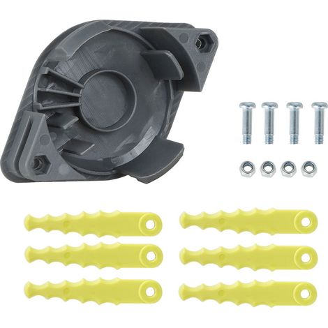 1 tête de coupe-bordures, lames en polycarbonate, compatible Ryobi ACFHRL2 18V/24V/40V, 6 lames incluses (1/5)