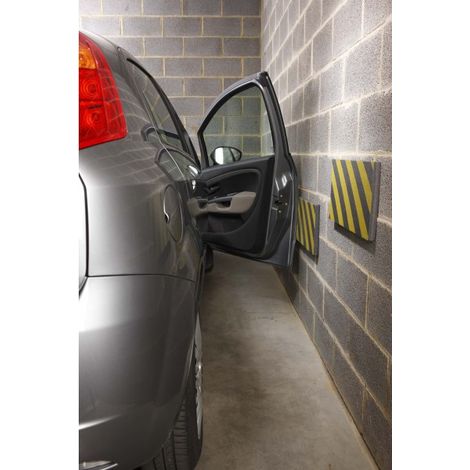 Mottez – Baguette de protection voiture 50 cm – Mousse anti choc jaune et noir – Adhésif double-face intégral – A087S2