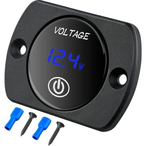 Indicateur De Batterie - Voltmetre Numerique 12 V 24 V - Pour Voiture Camping-Car Bateau Moto - Affichage Tension Et Niveau De Charge - 2 Unites (1/5)