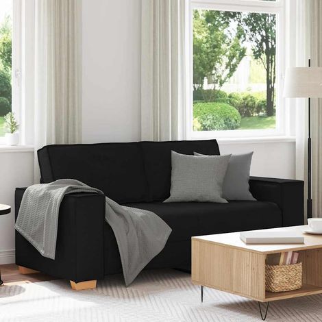 Canapé-Sofa 2 places Noir 180x78x84 cm Tissu (1/5)