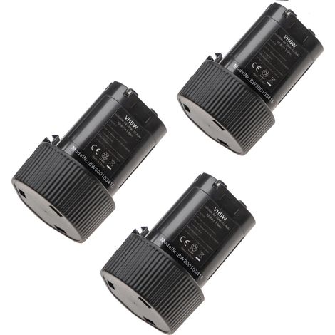 vhbw 3x batería compatible con Makita tijera de arbustos UH200, TD090DWE, TD090DWX, TD090, TD090D herramienta (1500 mAh, Li-Ion, 10,8 V)