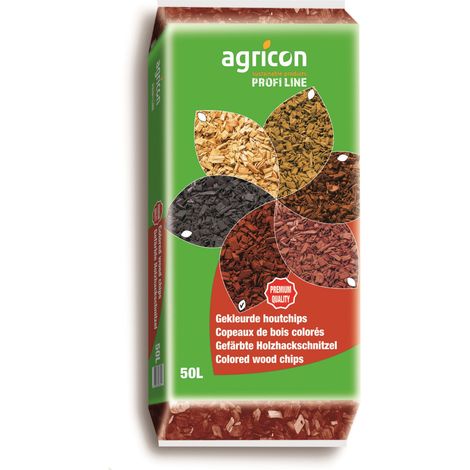 Agricon Hackschnitzel Garten rot 50 L