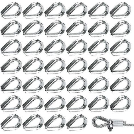 50 cosses de câble M2 en acier inoxydable 304 pour câble métallique de 2 mm (1/5)
