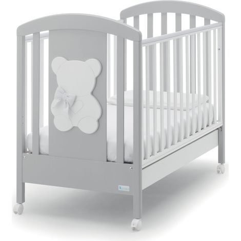 Lettino Funky Azzurra Design  Grigio letto per neonati sponde regolabili vernici atossiche bambini camera da letto cameretta (1/2)