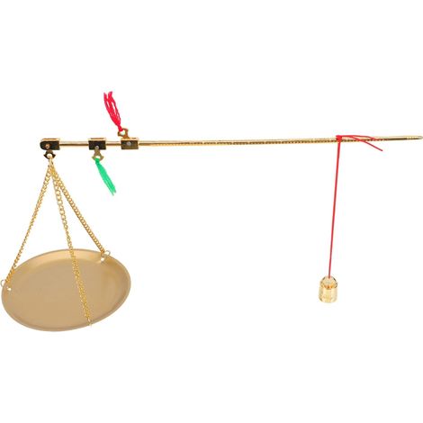 Balance et Poids Exacts en Cuivre de Médecine Chinoise Vintage Outil (1/5)