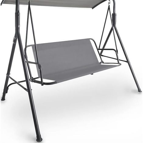 148 x 50 x 50 cm - Noir Housse de rechange pour balancelle de jardin en tissu Oxford 600D durable Ajustement universel pour balancelle 3 places