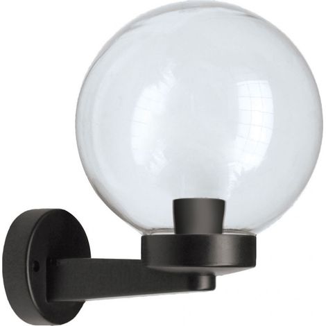 Lampe ampoule globe à bras transparent 20 cm – Thermoplastique – Température de couleur 3000K – Spot d'extérieur pour éclairage décoratif – Velamp (1/4)