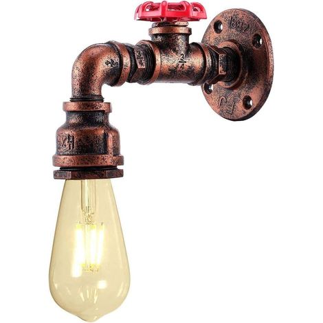Creative Vintage Applique Murale Narguilé Applique Industrielle Rétro Applique Fer Métal E27 (Ampoule Non Incluse) (1/5)