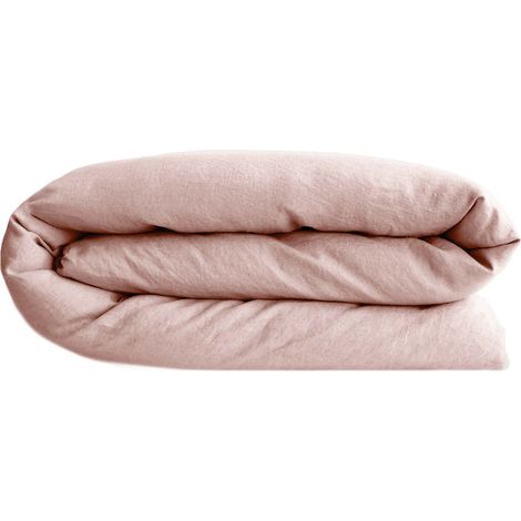Housse de couette SONATE lin lavé froissé 240x220 cm (1/5)