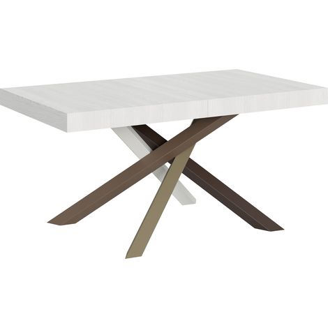 Table Extensible 90X160/420 Cm Volantis Structure Frêne Blanc 4/C (1/5)