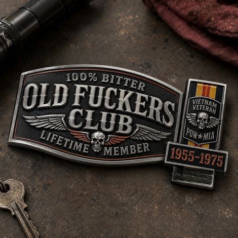 New Old Fckers Club Truck Badge - Old Guys Club Truck - Old Guys Truck Logo