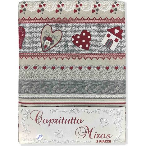 SERVIETTE D'AMEUBLEMENT GRAN FOULARD Couvre-lit Housse de canapé Tissu MIROS WELCOME RED 1 PLACE (1/3)