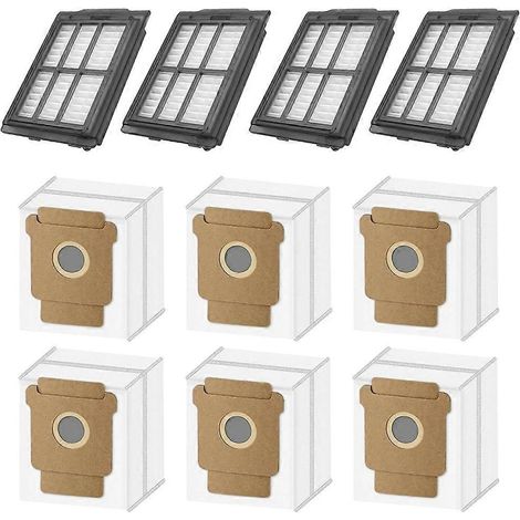 Lot de 10 pièces de rechange pour aspirateur iRobot Roomba Plus 505 Combo/405 Combo : filtres HEPA et sac à poussière. (1/5)