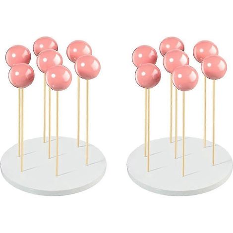 2er-Pack Tortenständer – 7-Loch-Lollipop-Präsentationsständer, runder Süßigkeiten- oder Saugnapf-Präsentationsständer für Hochzeit, Geburtstag (1/5)
