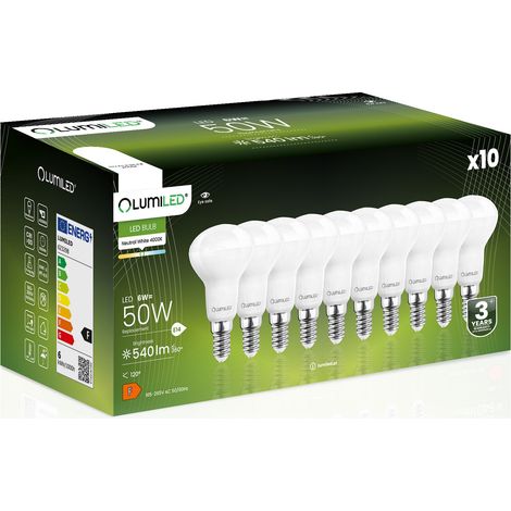 10x LED-Lampe E14 Reflektor R50 6W = 60W 540lm 4000K Neutralweiß 120° LUMILED
