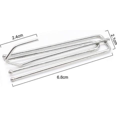 24 Stück dicke Gardinenhaken Dicke Gardinenhaken für frisch gefaltete Gardinenköpfe, Türgardinen, Fenstergardinen (1/4)