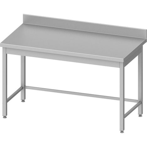 Table Inox de Travail AISI 201 Adossée sans Etagère - Gamme 600 - Stalgast