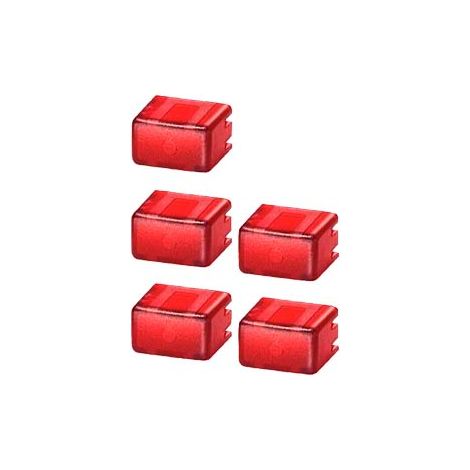 Set di cappucci per pulsanti 5TE48 Set con ognuno 5x rosso/trasparente