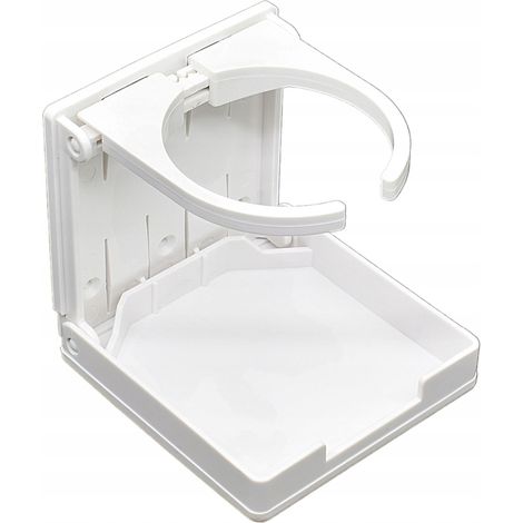 Portabicchieri regolabile con chiusura a vite, colore bianco, per camion e autobus. (1/5)