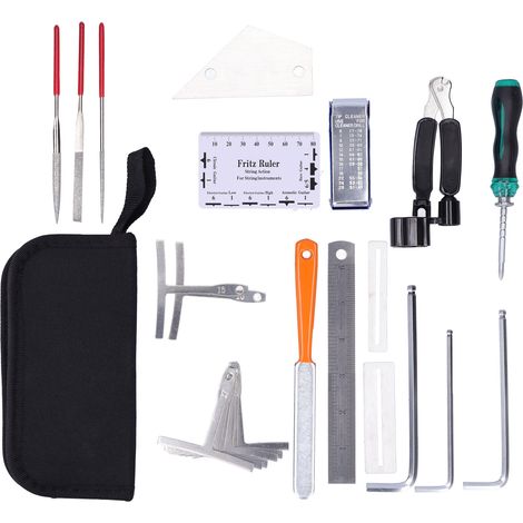 Kit d'entretien et de nettoyage pour guitare, lot d'outils de réparation et de maintenance pour instruments de musique (1/5)