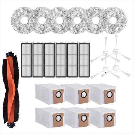Accessoires pour aspirateur robot Xiaomi X20+/X20Plus : brosse latérale rotative, filtre, lingettes de nettoyage, sacs à poussière (1/5)