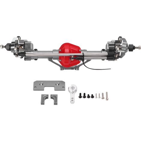 Jeu d'essieux portails avant en métal CNC pour Axial SCX10, accessoire de voiture RC Crawler 1/10, couleur titane (1/5)