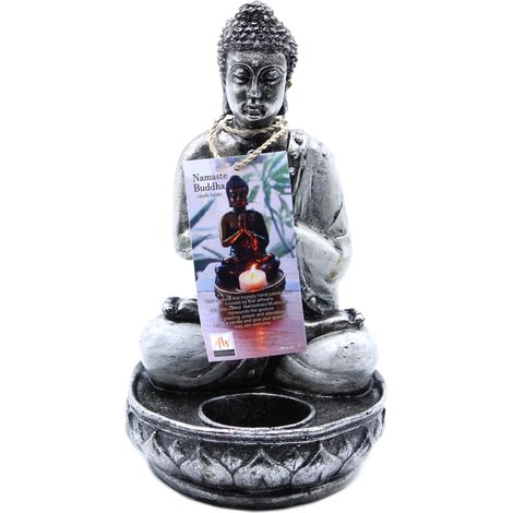 Bougeoir Bouddha - Blanc - Moyen- Vendu par 1 (1/4)