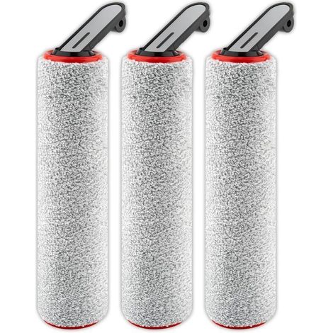 (3 pièces) H14 Pro brosses à rouleaux de rechange pour Dreame H14 Pro Wet Dry aspirateur, kit d'accessoires de brosse à rouleau, brosses multi-surfaces, H14 Pro rouleaux brosses brosses