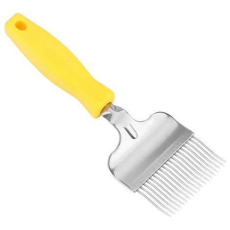 Abeille Fourche à Désoperculer en Acier Inoxydable pour Cadre de Ruche Apiculture Miel Peigne Débouchage Accessoires d'apiculture (1/5)