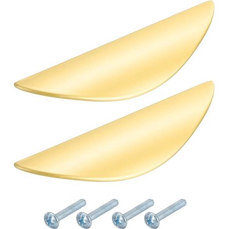 Poignée de porte/meuble (pièces) - Poignée en forme de croissant - Entraxe de 64 mm - Accessoire de meuble caché en alliage de zinc avec vis pour meubles de cuisine,yu